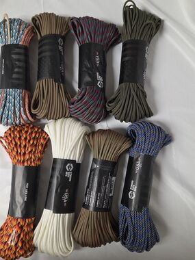 Assorted 550 Paracord 100' Bundles X8